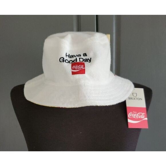 Brixton x Coca-Cola Good Day Rock ‘N’ Roll Classics Reversible Bucket Hat S/M - Picture 4 of 10